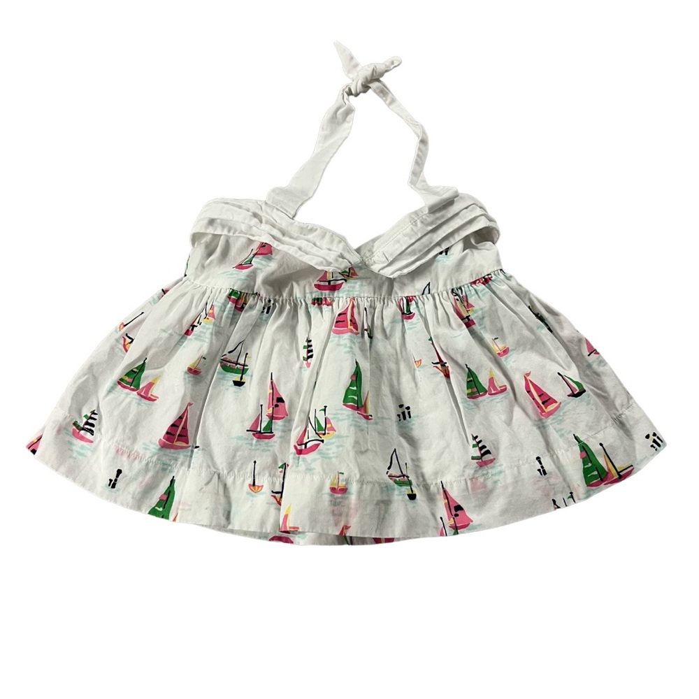 Janie and Jack Girls Sail Away Halter Tank Top Multicolor Size 3-6 Months